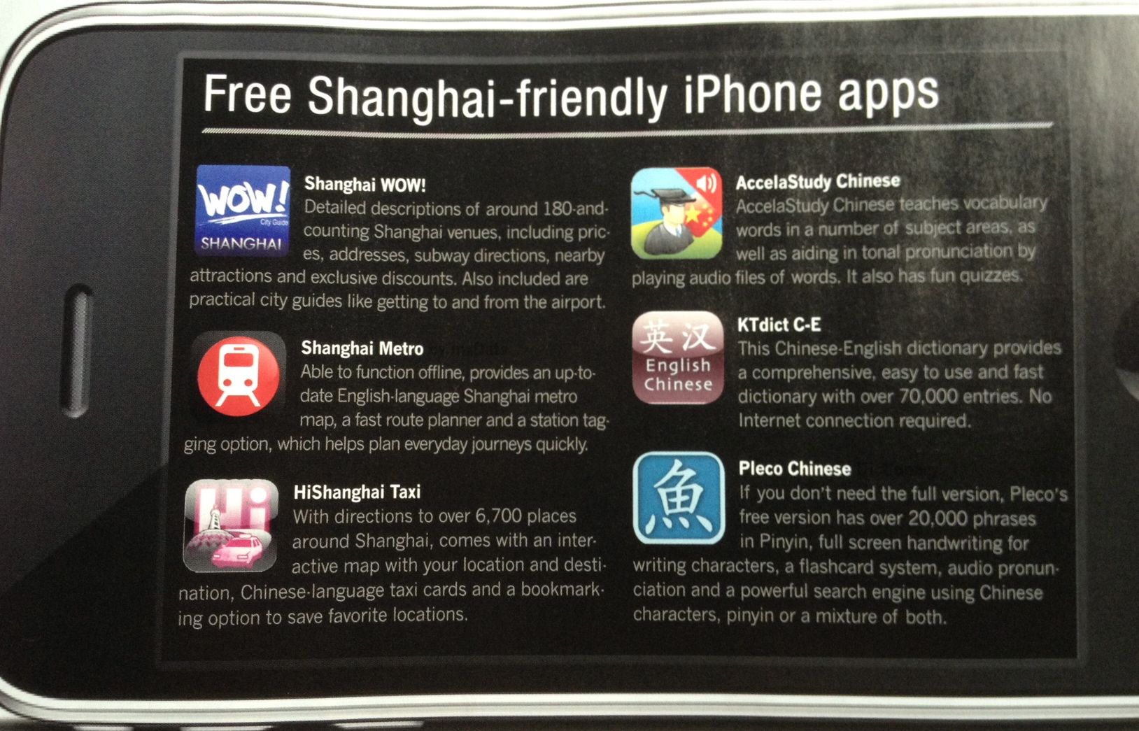 KTdict in That's Shanghai magazine